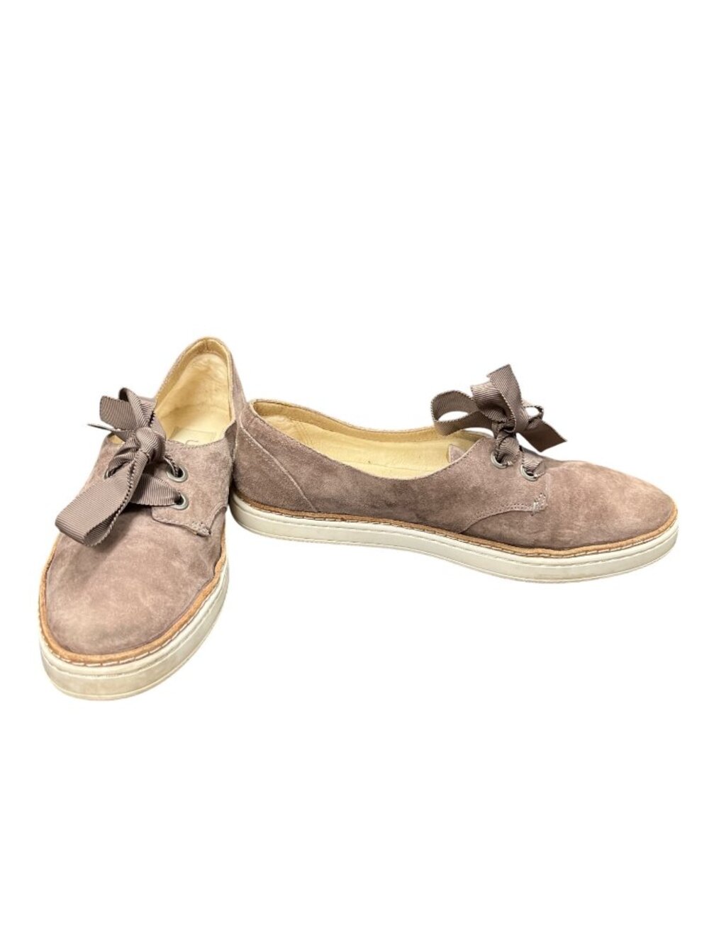 UGG 1Carilyn wms rose taupe leather suede lace up casual shoes sz 7 SKU 10-829